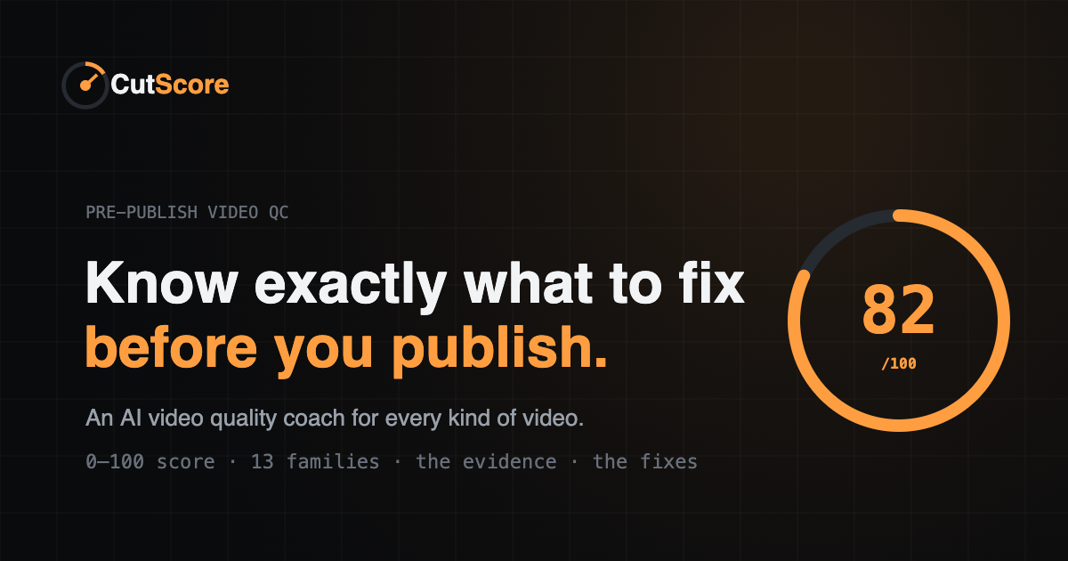 AI video quality checker for creators