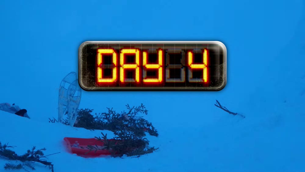 A blue-tinted dusk frame with an on-screen DAY 4 counter graphic
